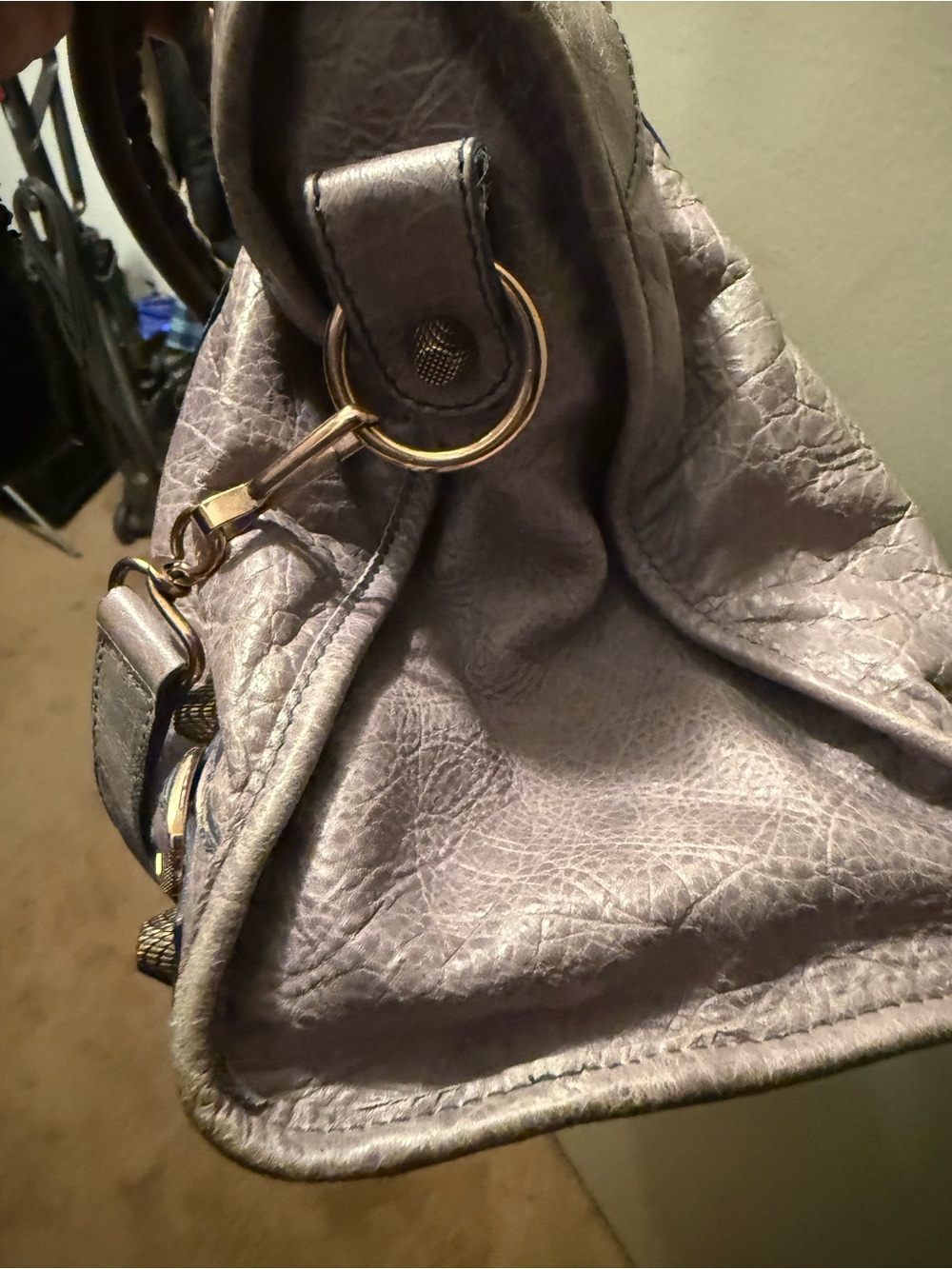 Balenciaga Agneau giant 12 City rose gold hardware Jacynthe - Picture 9 of 11